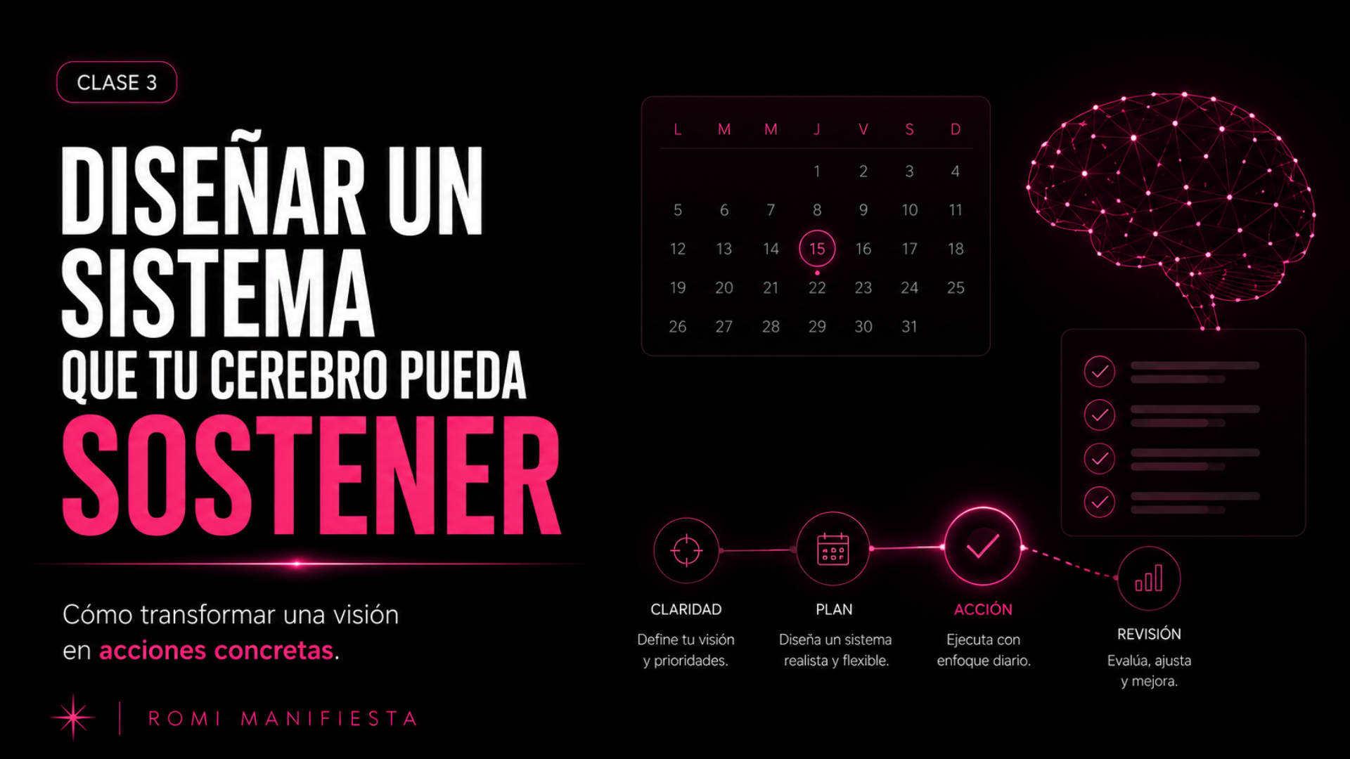 Clase 03 — Diseñar un sistema que tu cerebro pueda sostener