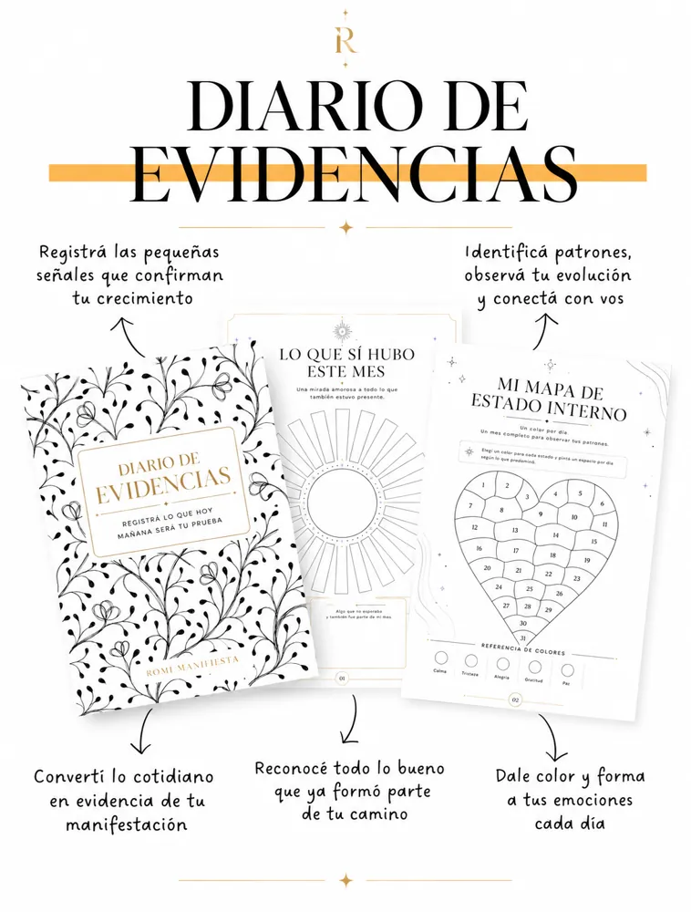 Diario de Evidencias: portada y páginas interiores
